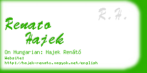 renato hajek business card